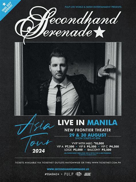 Secondhand Seranade adds a second show for Asia Tour 2024 .